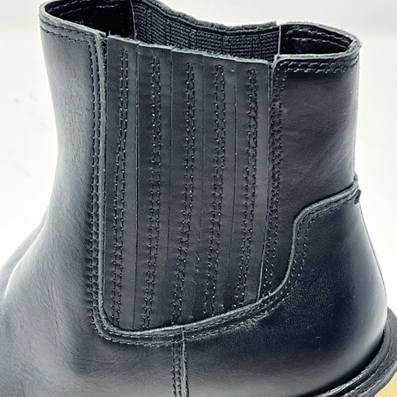 Dolce Vita Black Caster H2O Chelsea Leather Chunky Heel Ankle Boots Size 7 - Picture 7 of 14